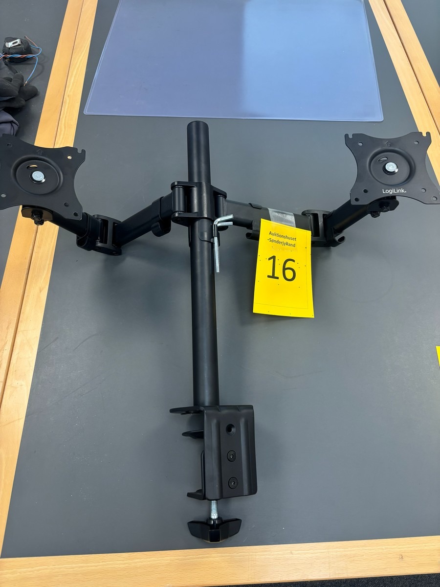 Justerbar skærmarm fra LogiLink til montering af 2 skærme