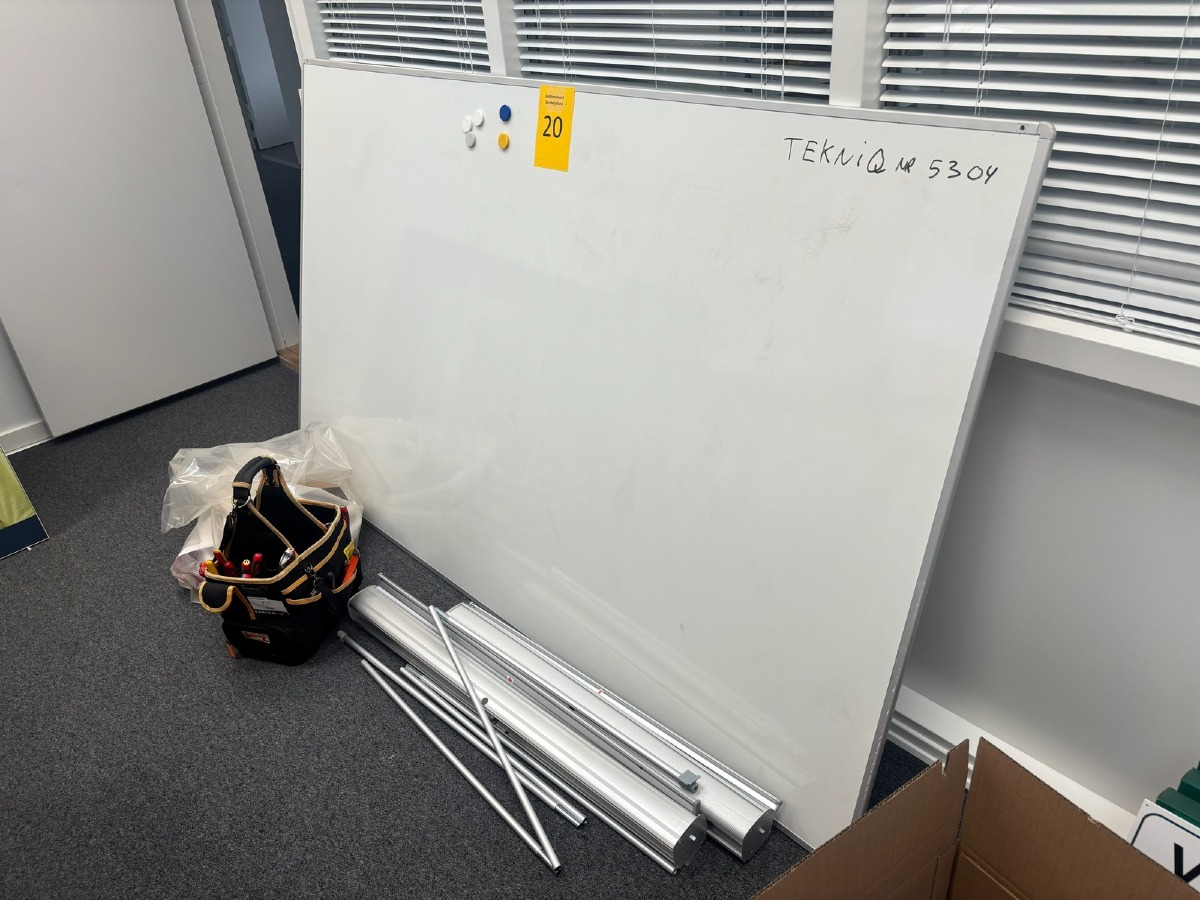 Stor whiteboard tavle (120 x 200 cm)