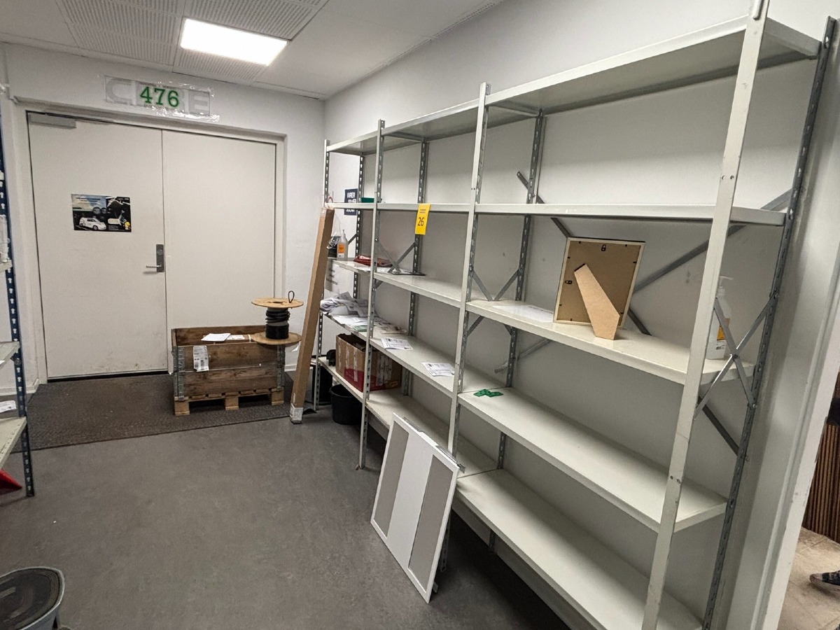 3 fags værksteds / lagerreol (Uden indhold)