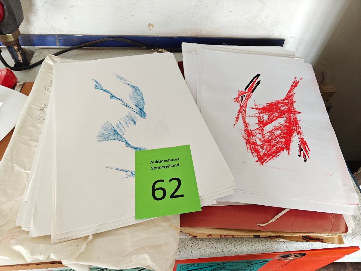 Marianne Permin. Tryk med fugle