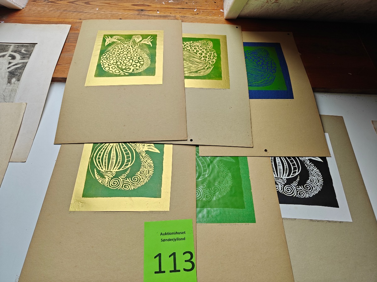 Marianne Permin. farvede tryk