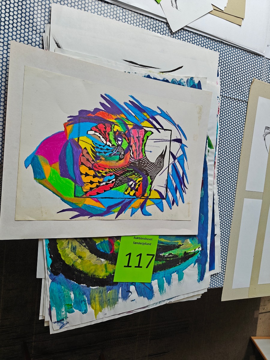 Marianne Permin Akryl på papir.