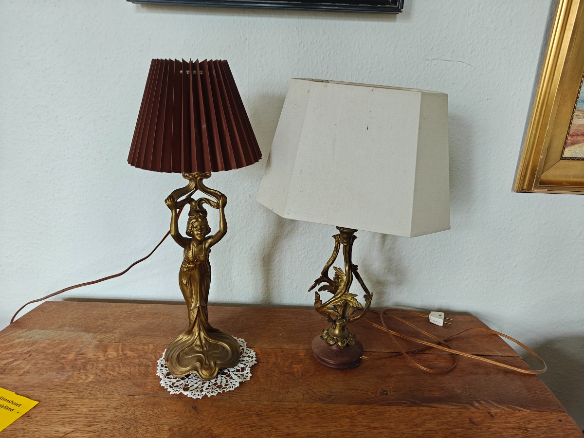 Art Nouveau bordlampe o.a. 