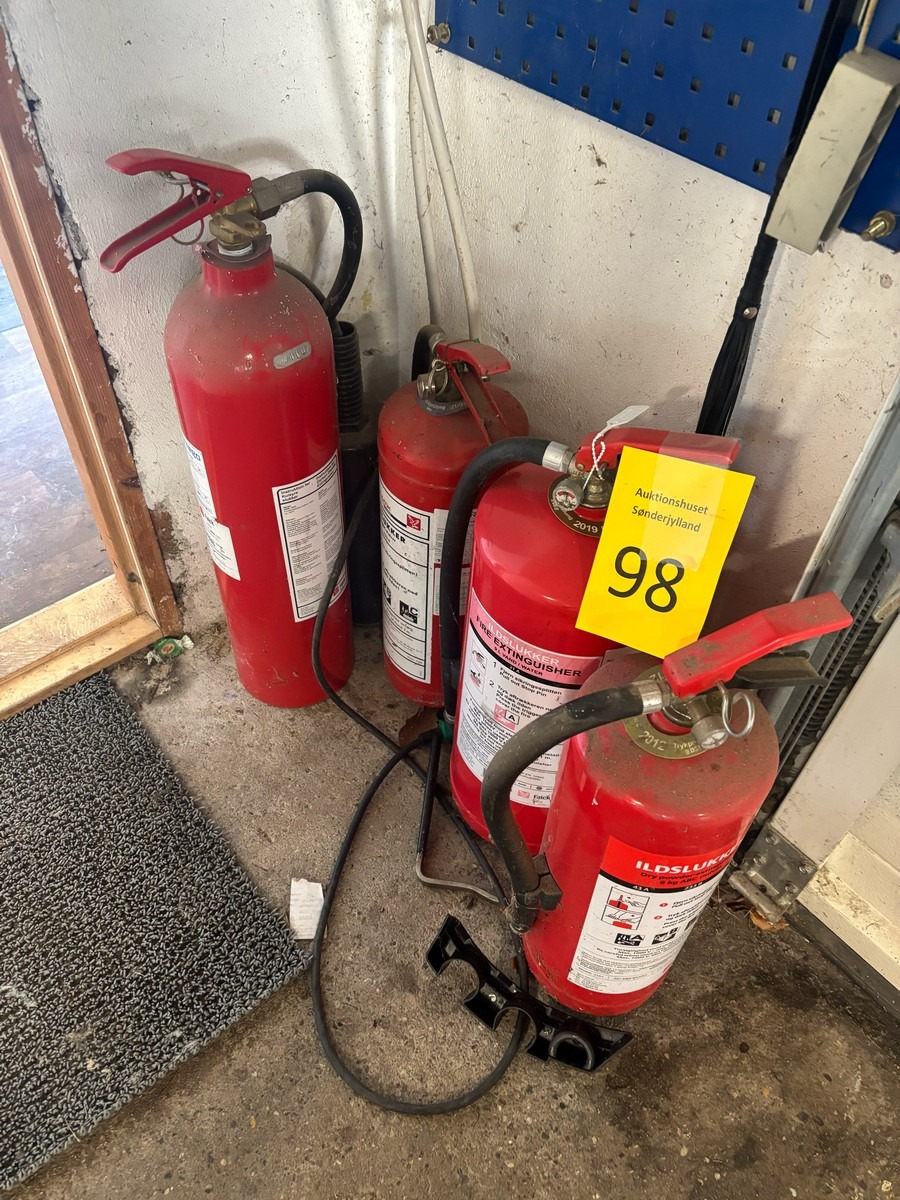 4 ildslukkere umiddelbar fyldt 