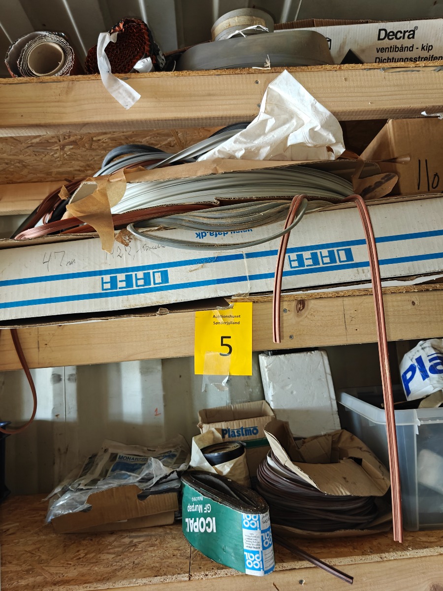 Div. gummi lister & rørkraver