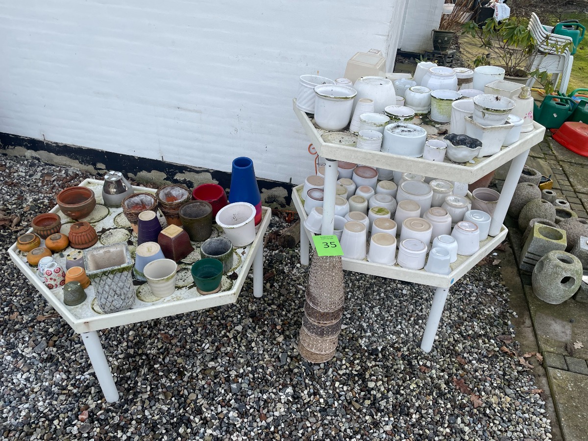 Stort parti urtepotter