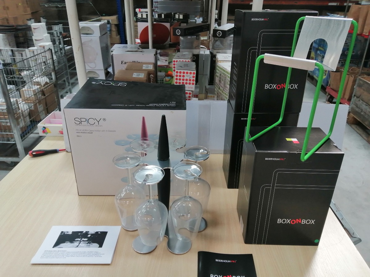 3 x Box on box m. stand til 6 glas 