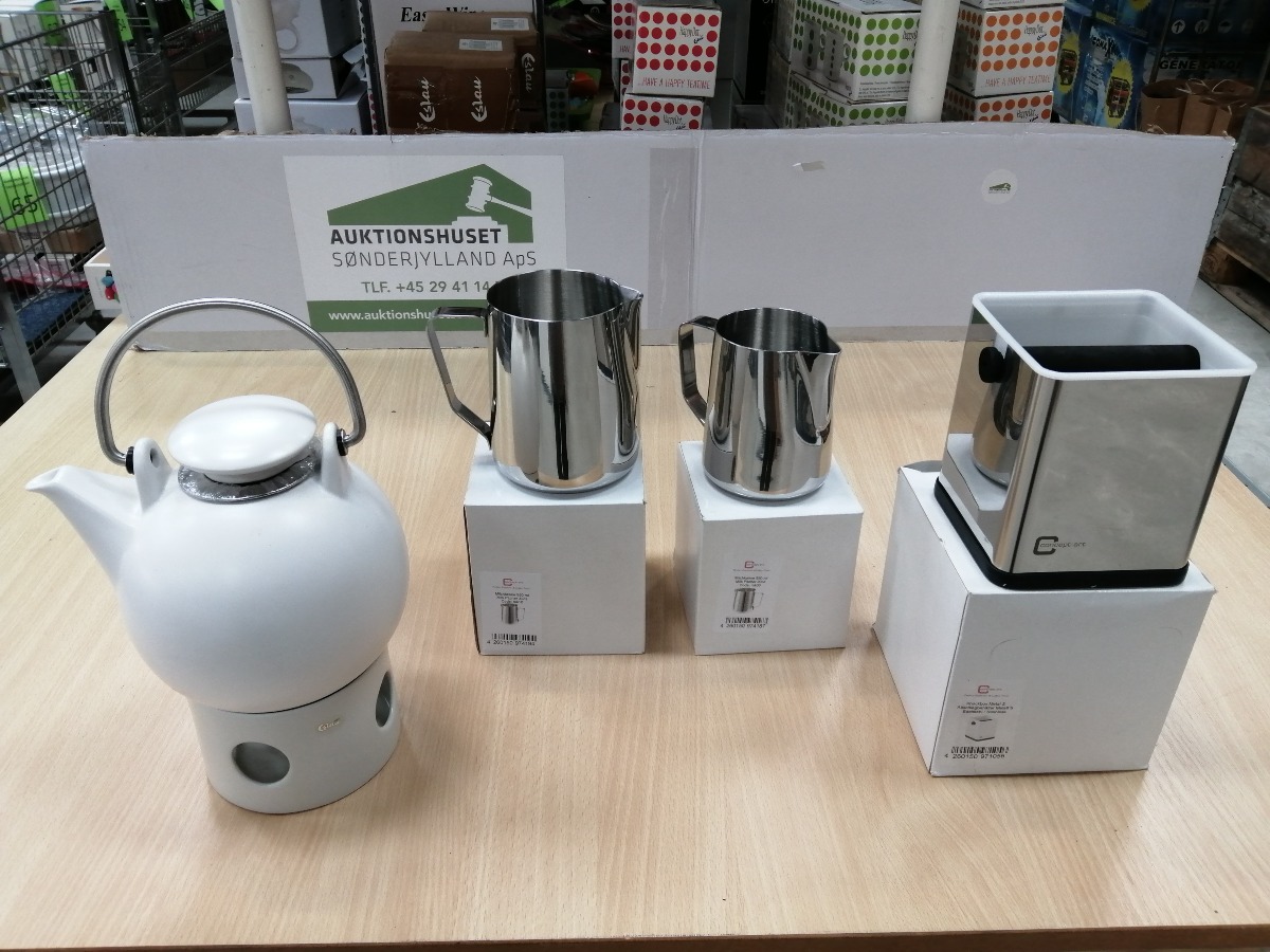 Mælkekande i rustfrit stål og tekande