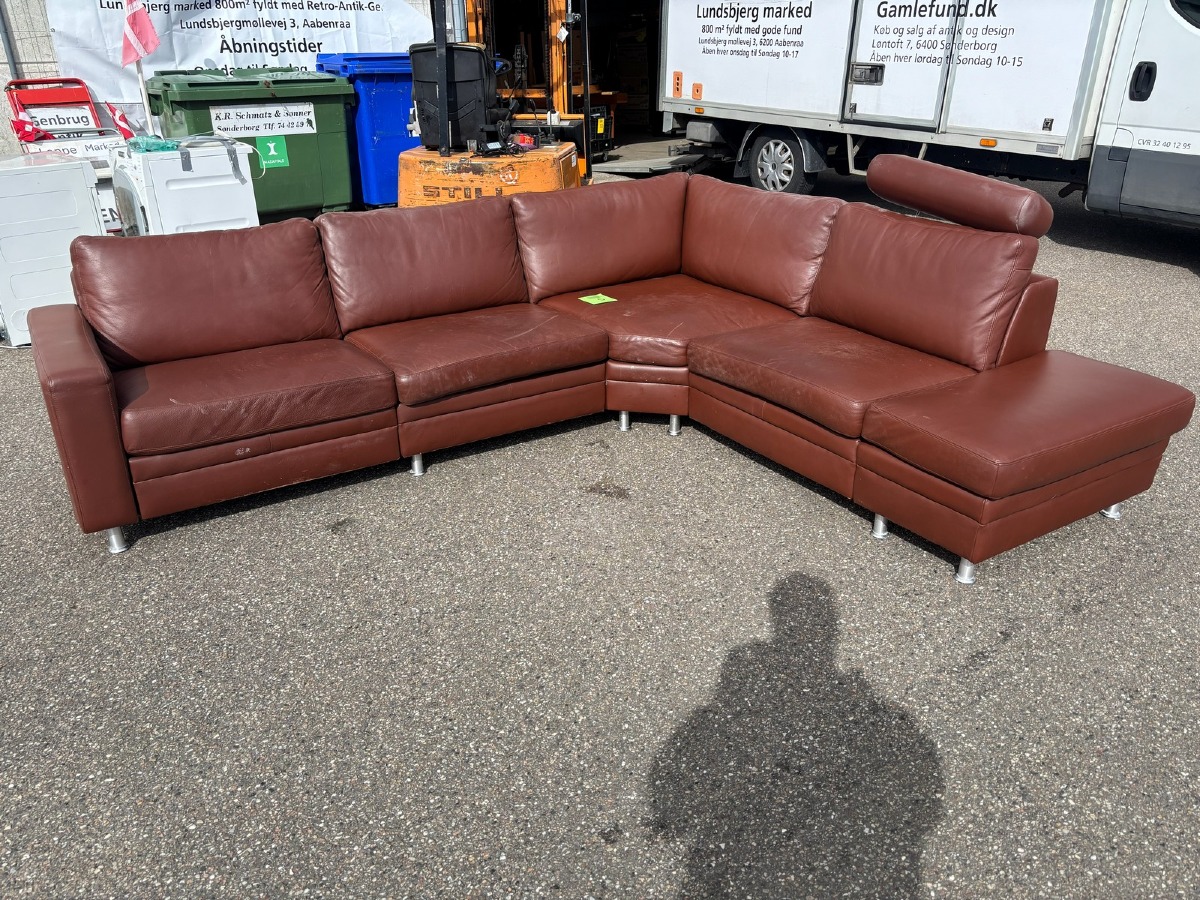 Hjort Knudsen læder hjørnesofa