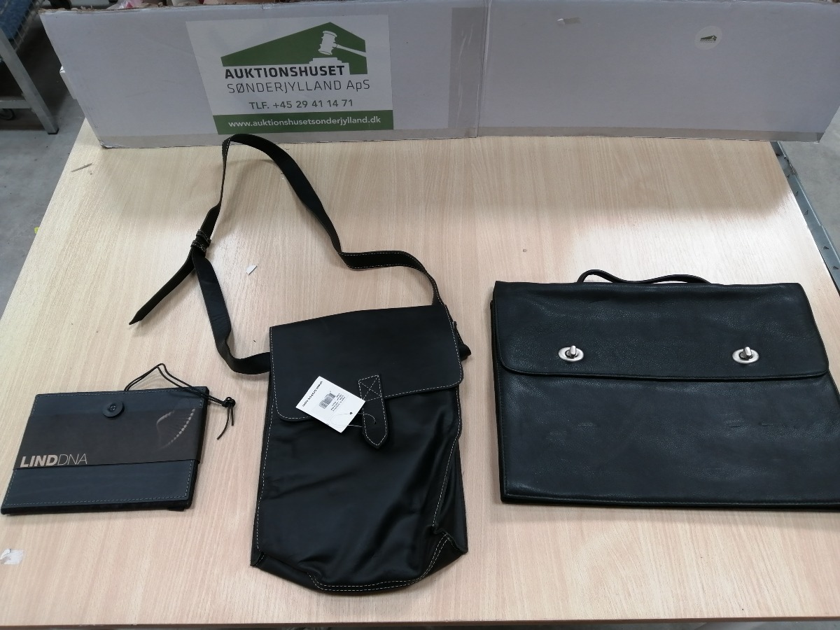 Læder tasker i sort