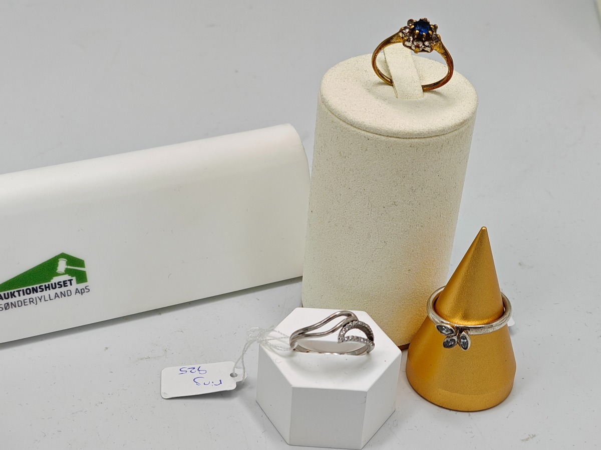 Guld- og sterling sølv ringe (3)