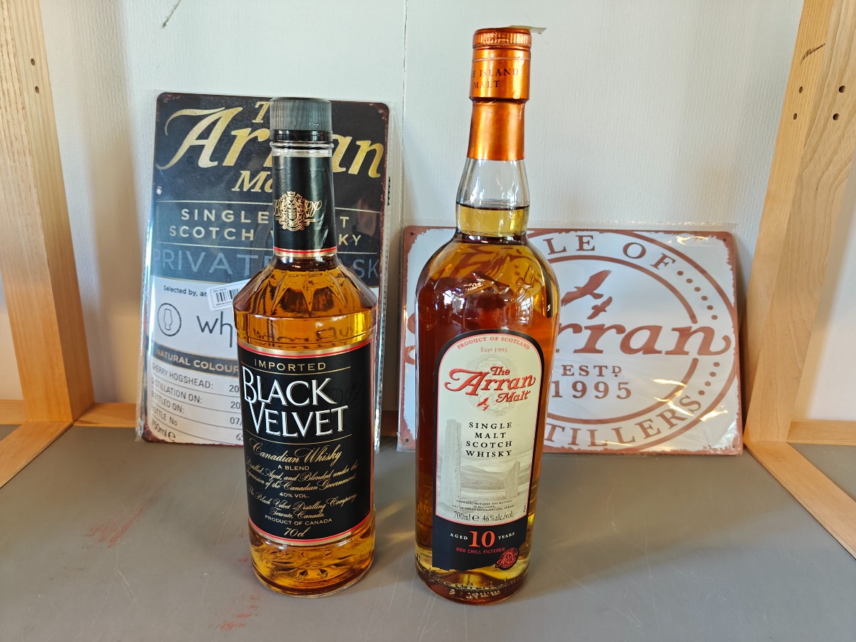 The Arran Malt 10 års single og Black Velvet Blended (4)