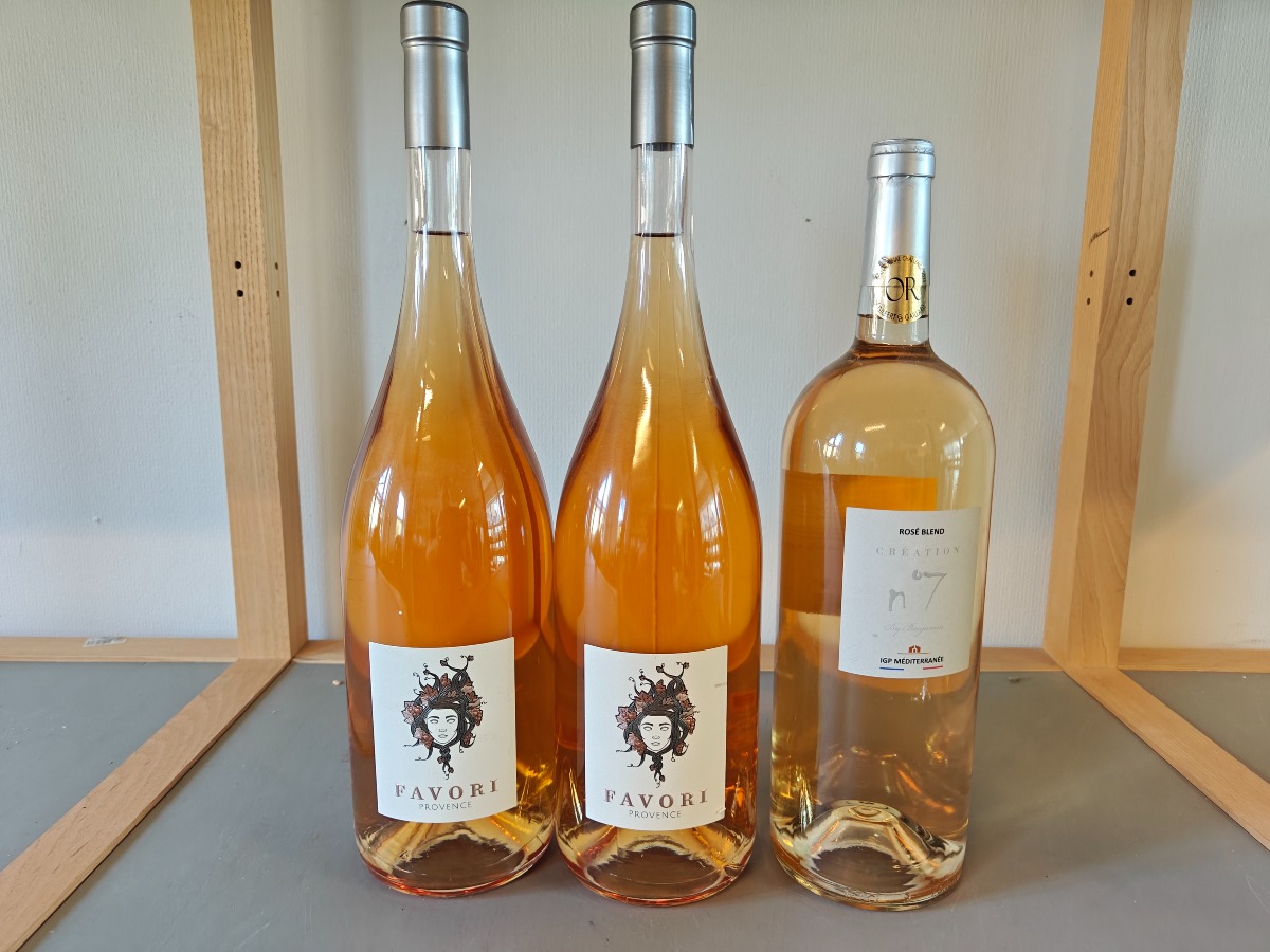 3 magnumflasker rosé