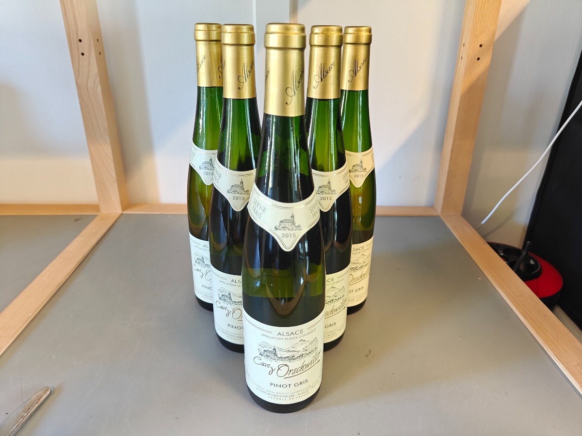 6 fl. Cave d'Orschwiller - Pinot Gris hvidvin fra Alsace 2015 (6)