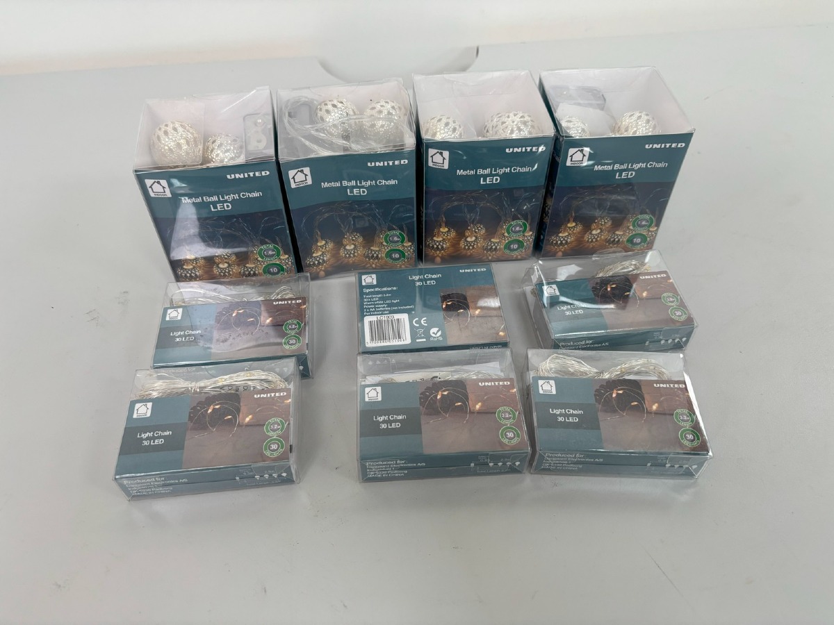 10 stk. lyskæder (2 forskellige modeller) 