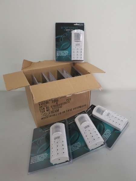 Tyverialarm med autoopkald, 6 stk.