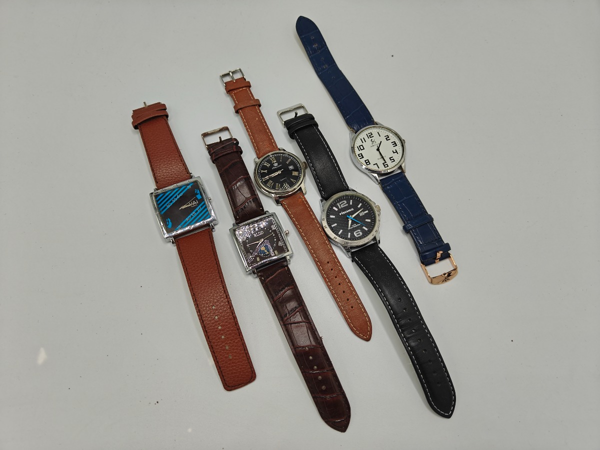 5 herreure med stålkasse