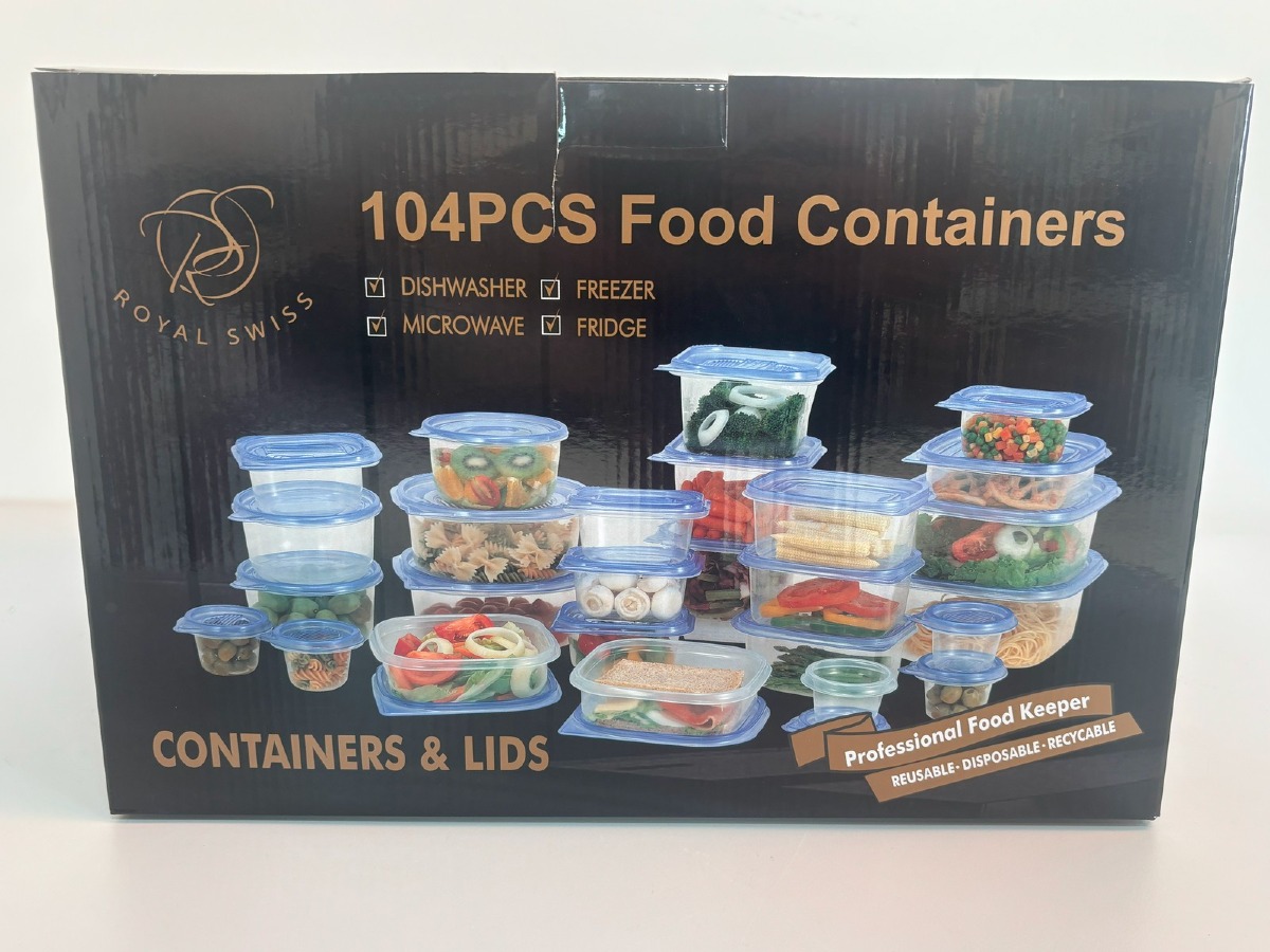 Plastopbevaringsbokse, 1 ks med i alt 104 dele 