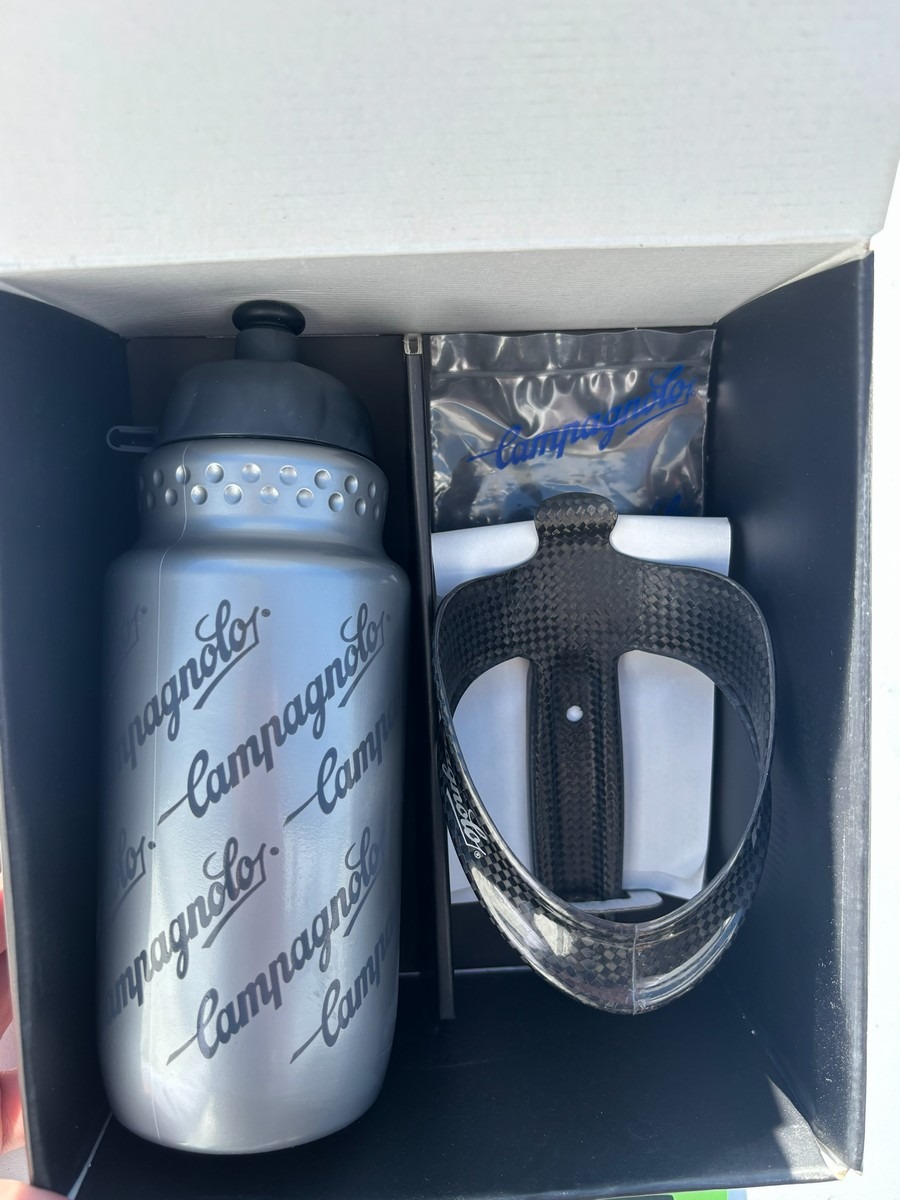 Campagnolo drikkedunk + carbon flaskeholder (sæt)