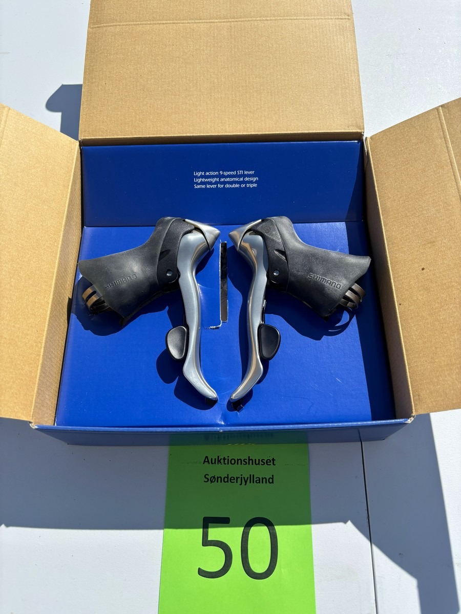 Shimano 105 STI gear- og bremsegreb (ST-5500, 9-speed) i original æske (Ubrugt)