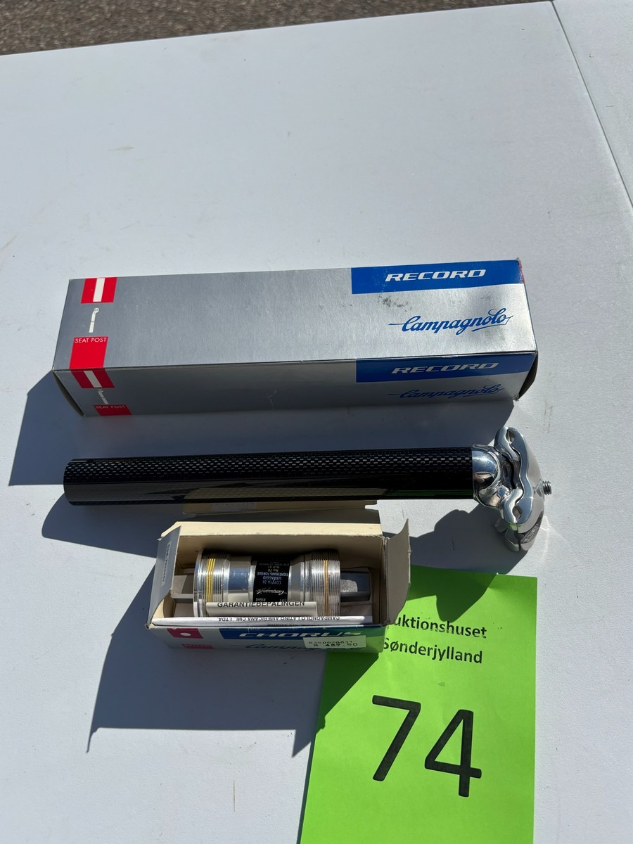 Campagnolo Record carbon sadelpind 27.2 mm + Chorus krankboks – NOS (Ubrugt)