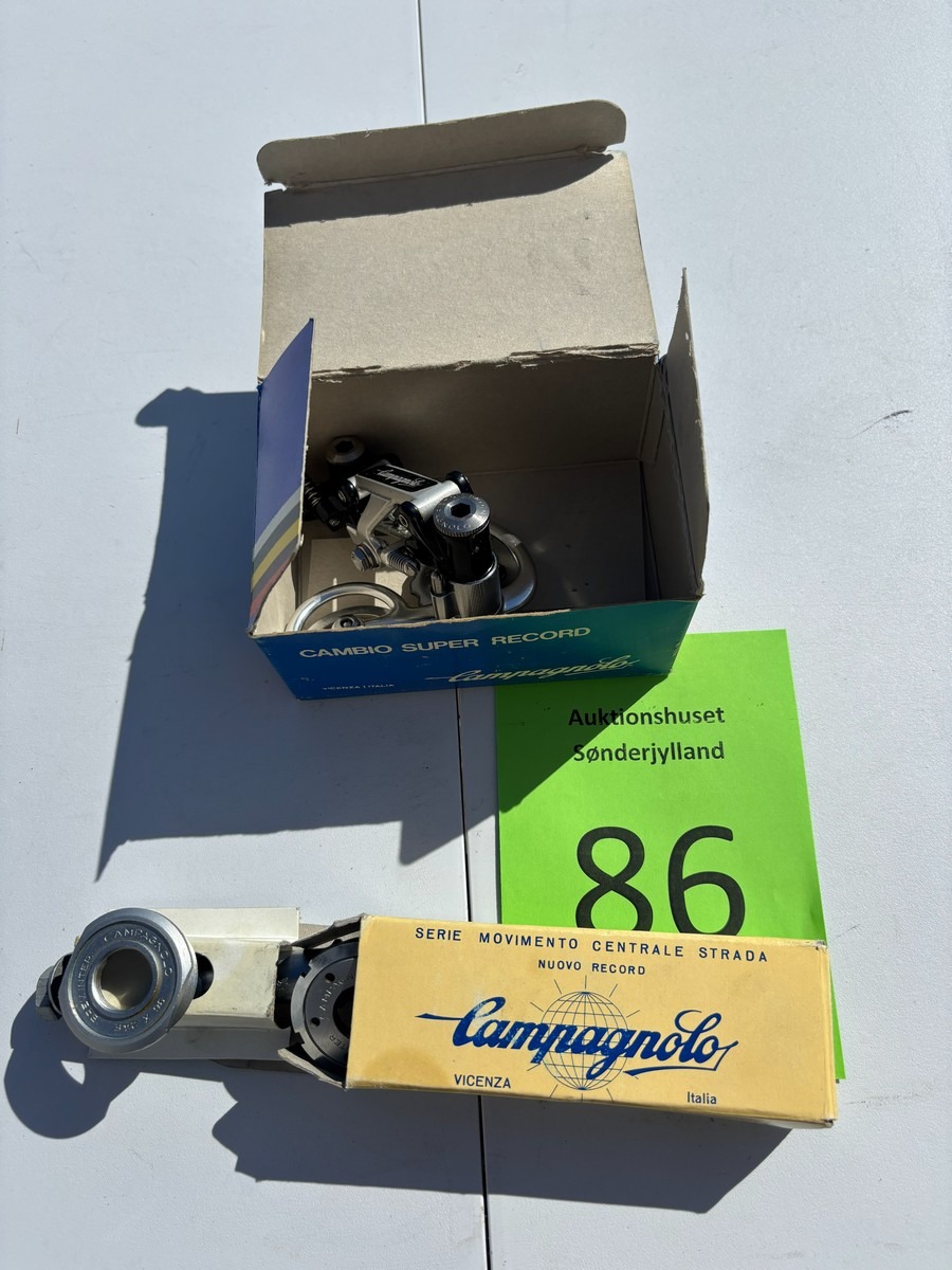 Campagnolo Super Record + Record krankboks / bagskifter (Ubrugt)