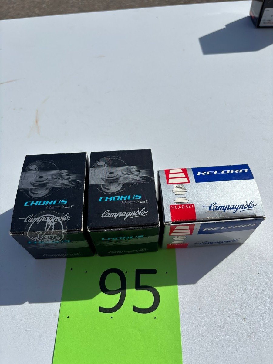 3 originale Campagnolo headset – 2x Chorus og 1x Record (Ubrugt)