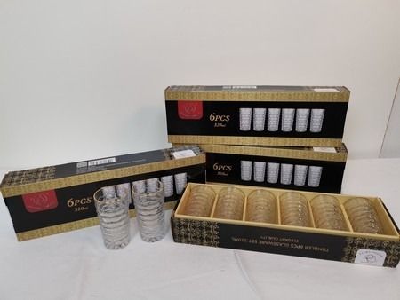 Store drikkeglas med guldkant, 24 stk. 