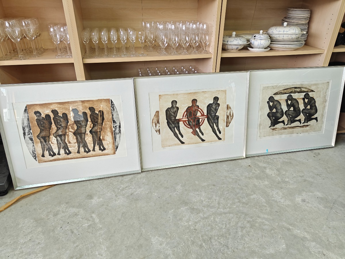 Ubk. kunstner 3 litografier