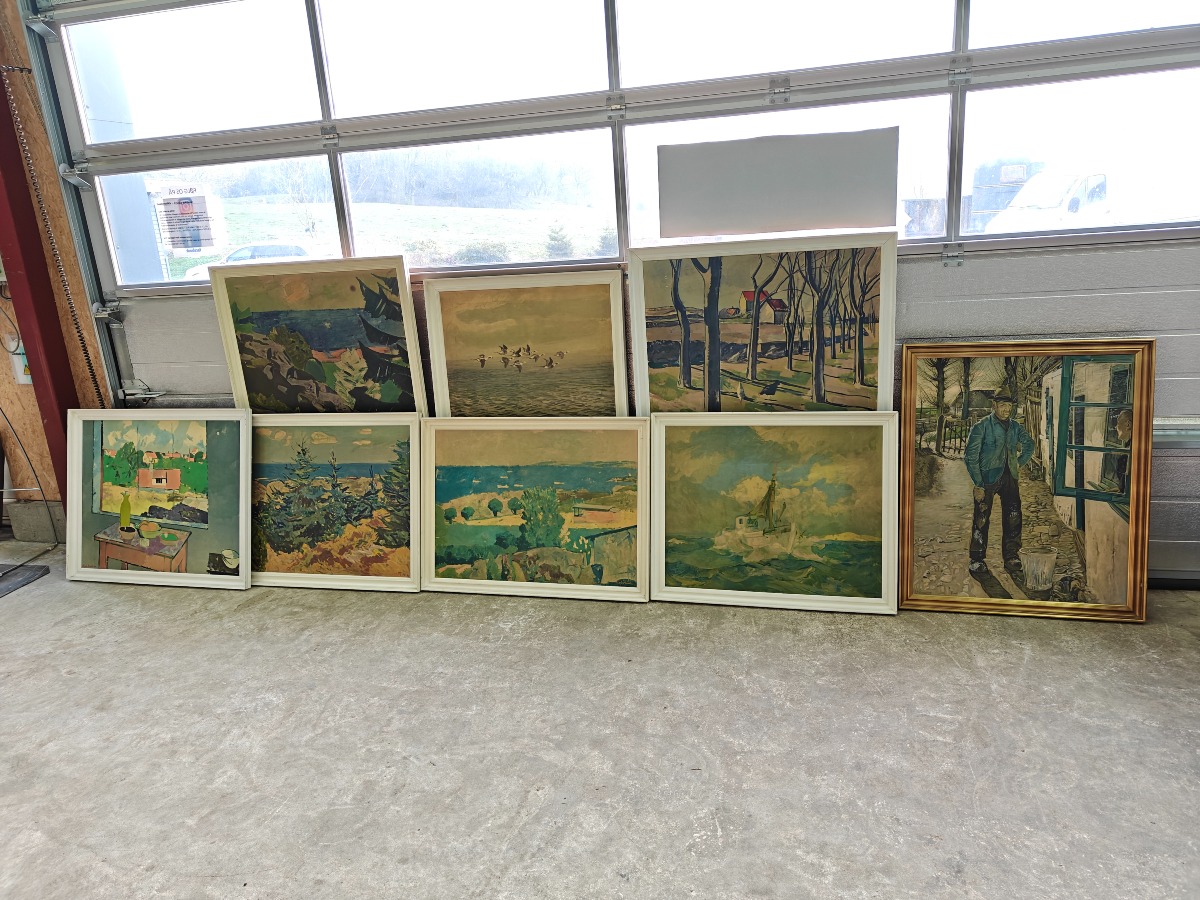 8 litografiske tryk af store kunstnere