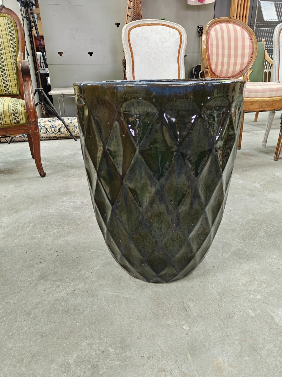 Stor glaseret havekrukke