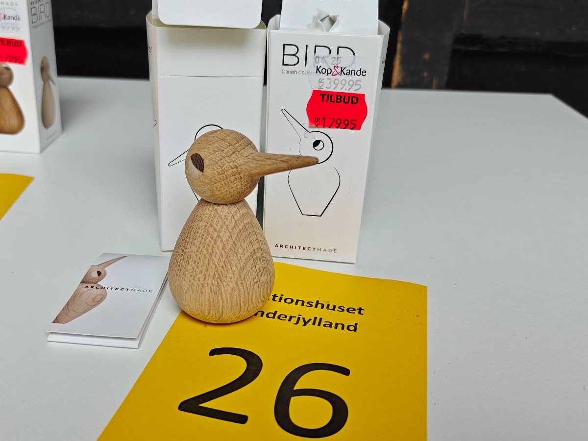 Kristian Vedel 2 stk. Bird af lys eg