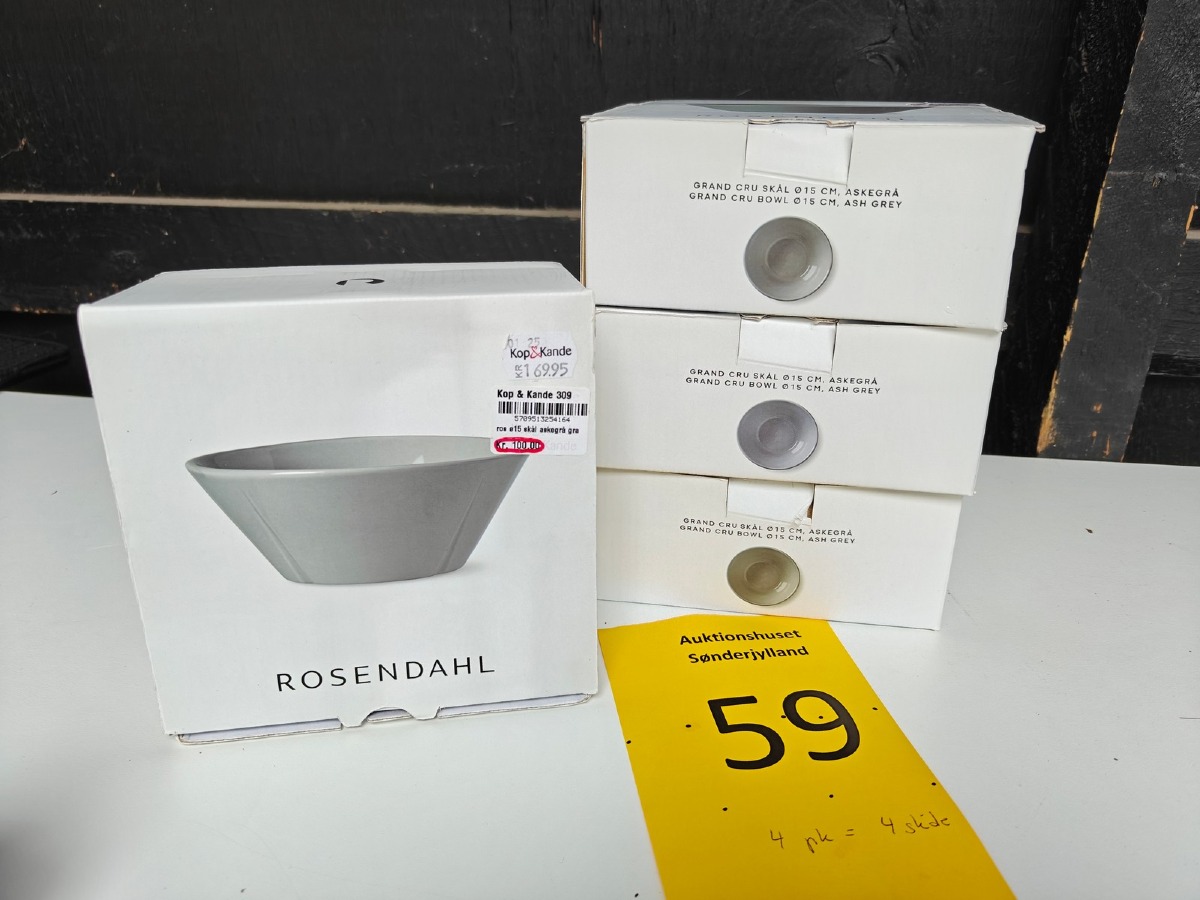 Rosendal Grand Cru skåle i askegrå (4)