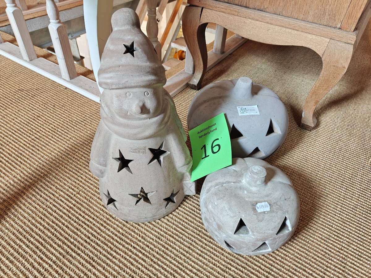 Udendørslygter i støbt materiale