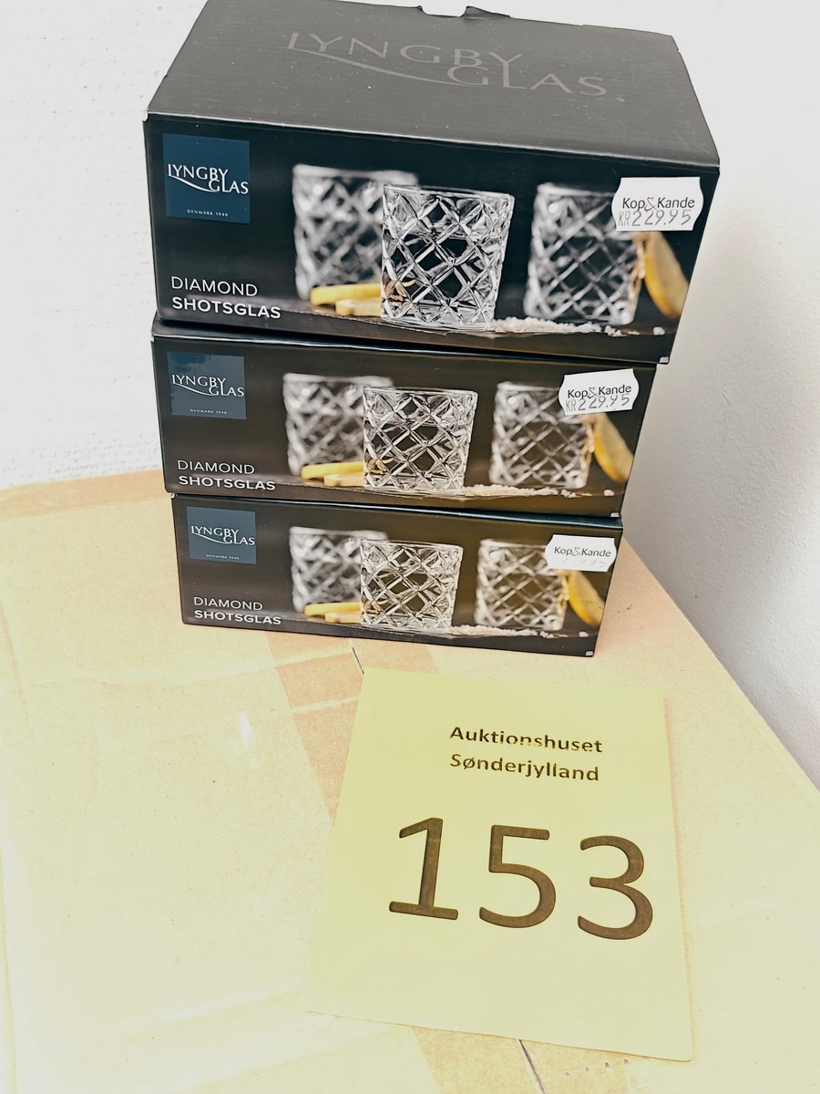 Lyngby Glas 18 Diamond shotsglas (3)