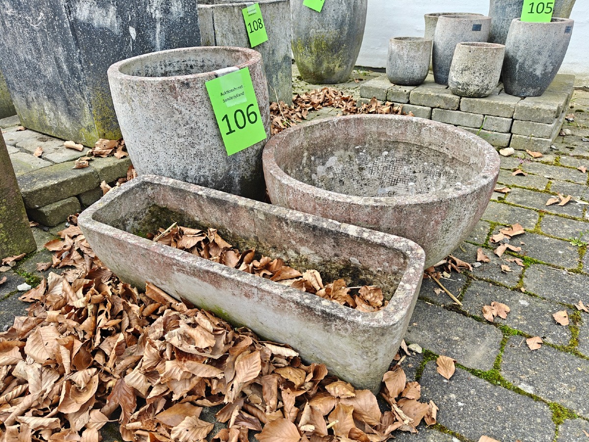 3 krukker i fiberbeton