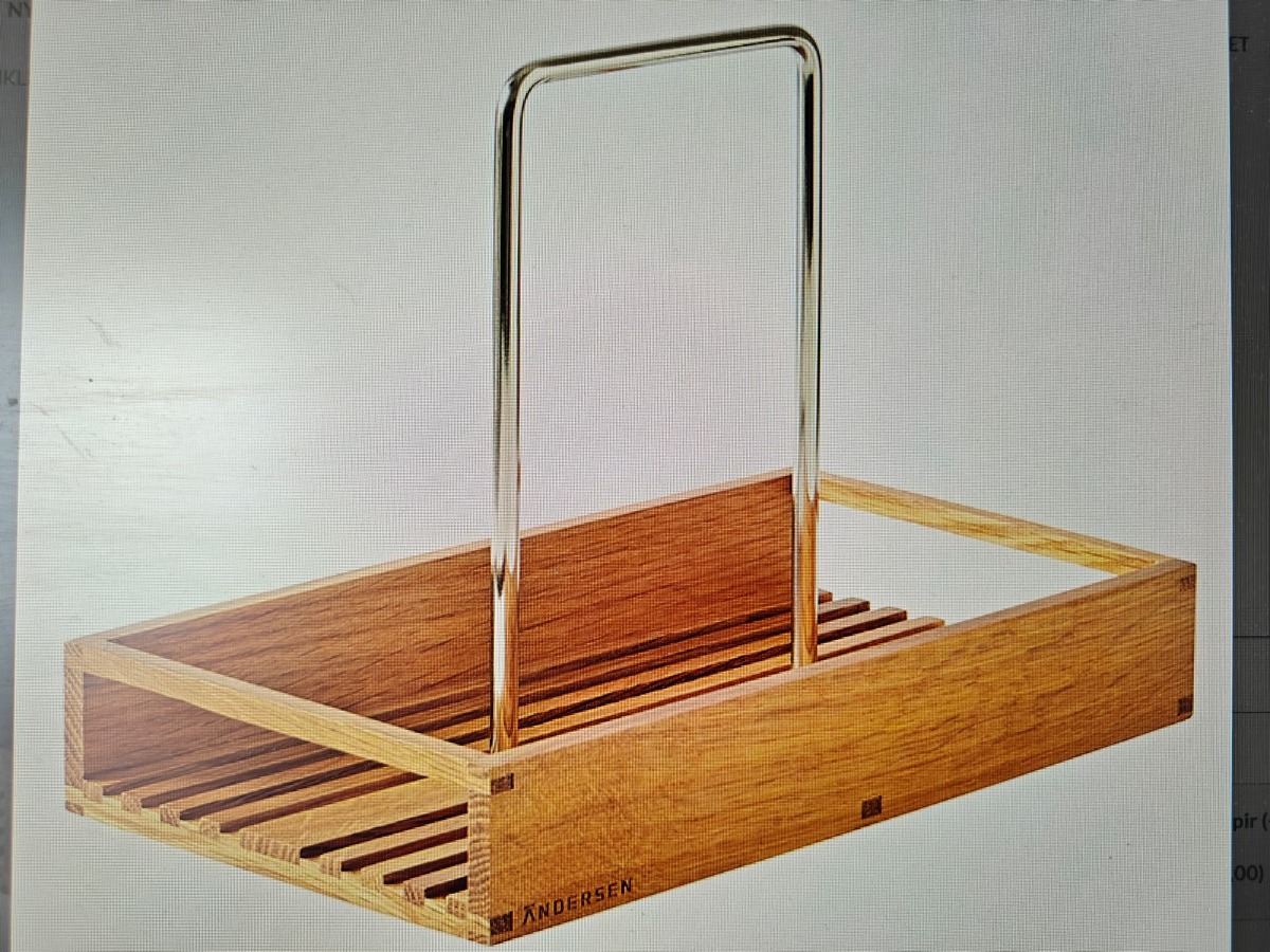 Andersen. Bakke af teak til køkkenbordet