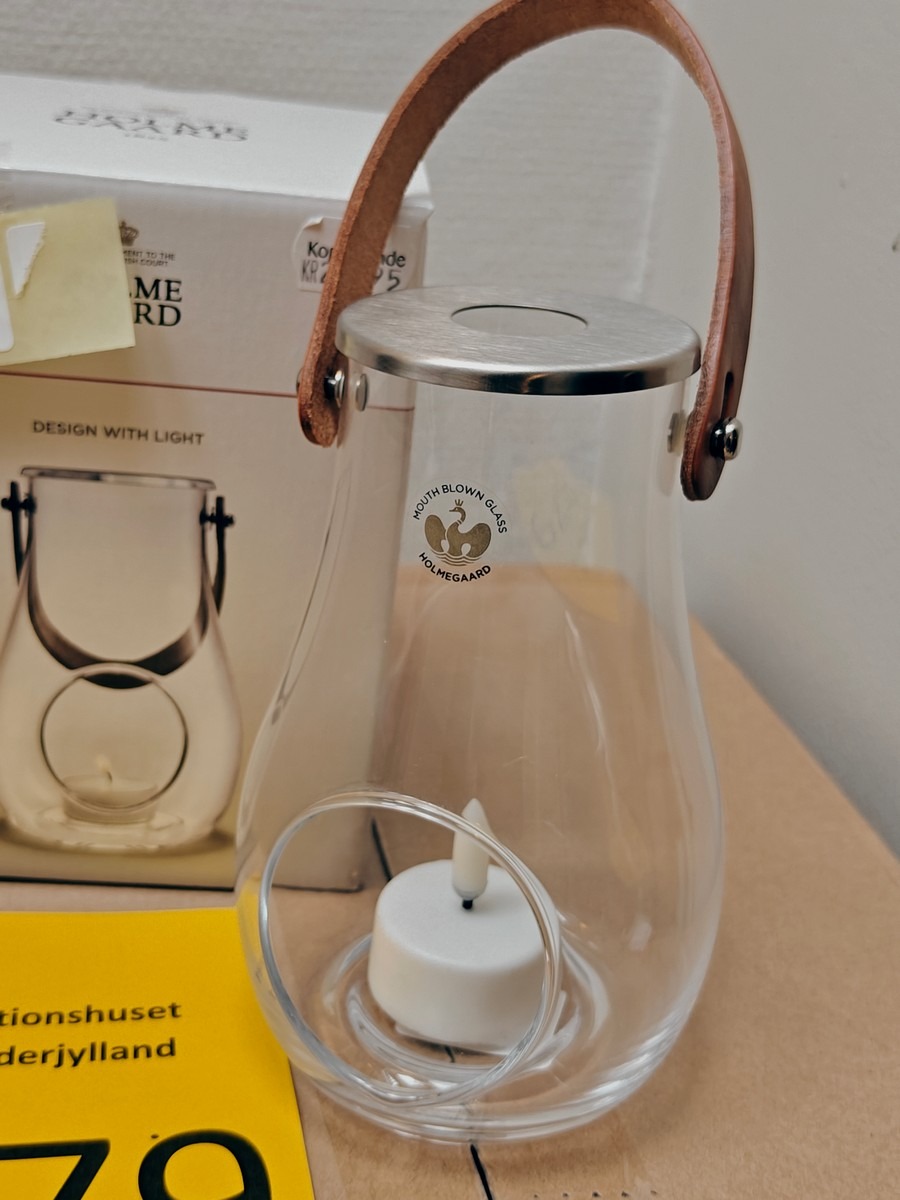 Holmegaard lanterne af klart glas