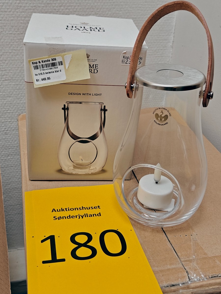 Holmegaard lanterne af klart glas