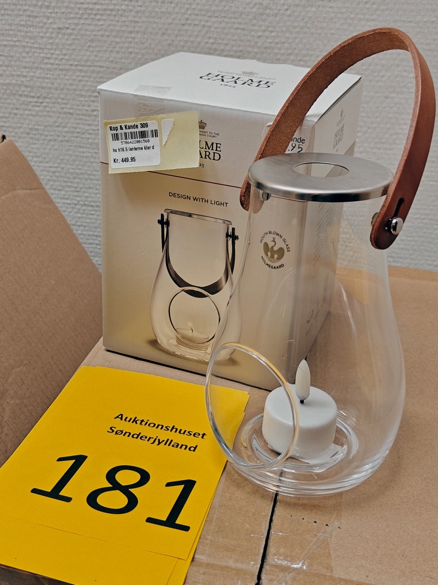 Holmegaard lanterne af klart glas