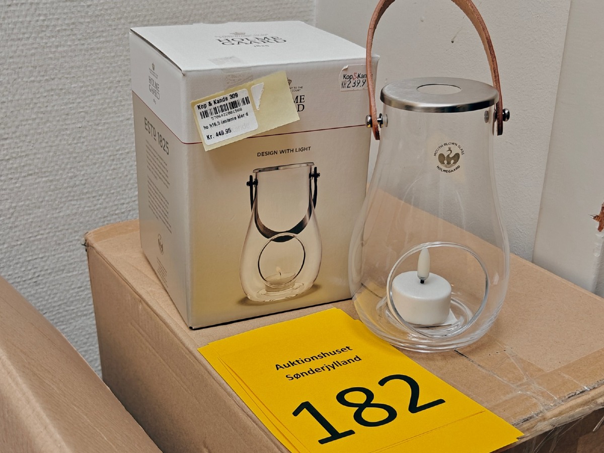 Holmegaard lanterne af klart glas