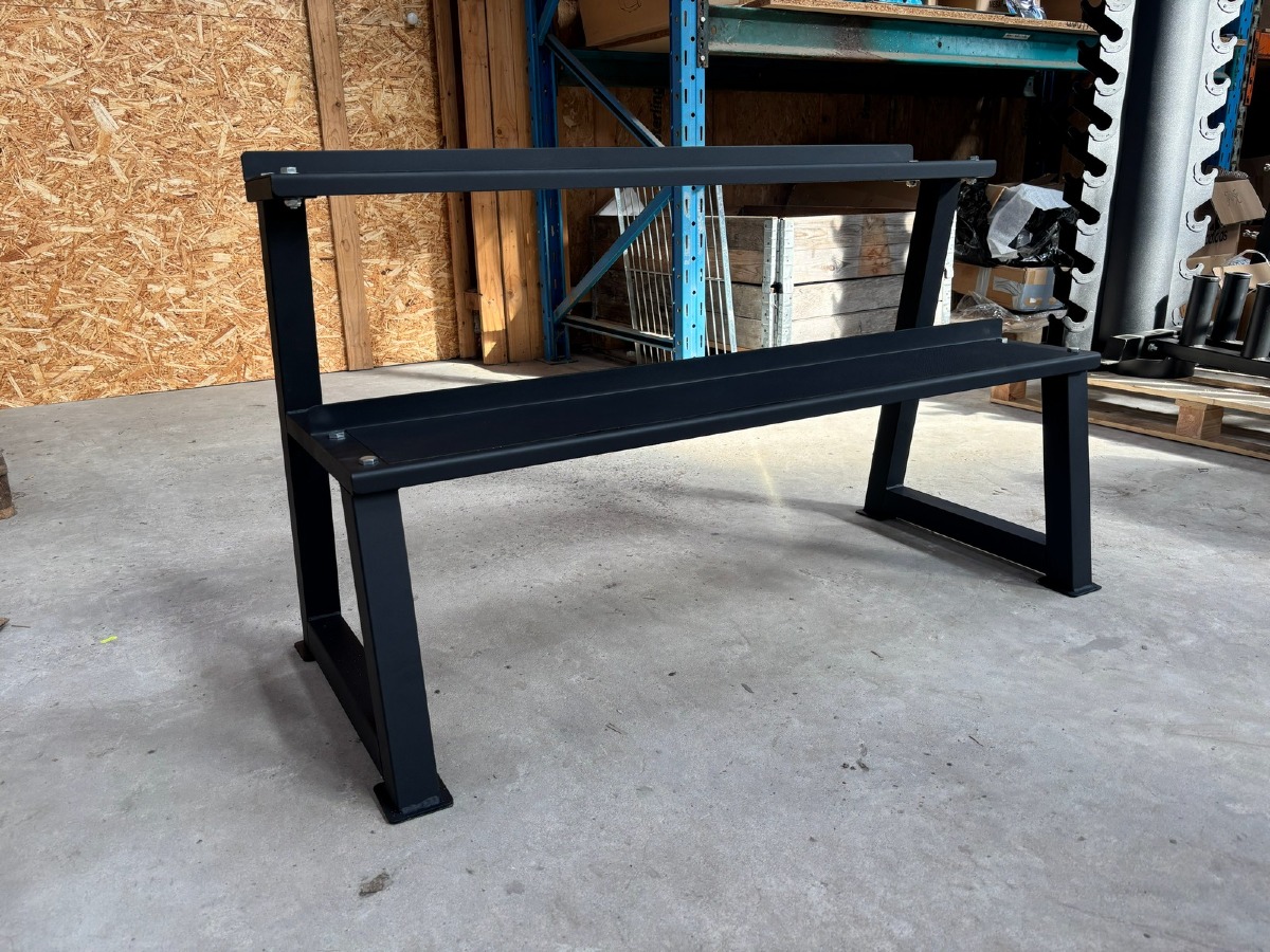 Kettlebell rack med to hyder til kettlebells (Ubrugt og usamlet)