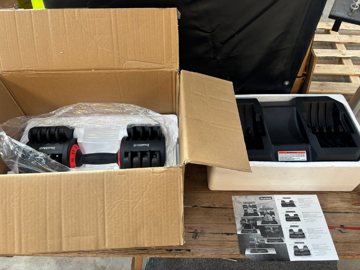 Justerbar håndvægt med holder (Ubrugt)