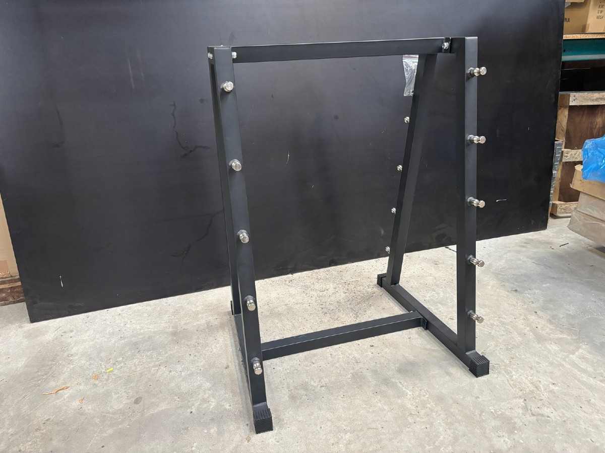 Stativ til vægtstang op til 10 faste vægtstænger (Ubrugt og usamlet)