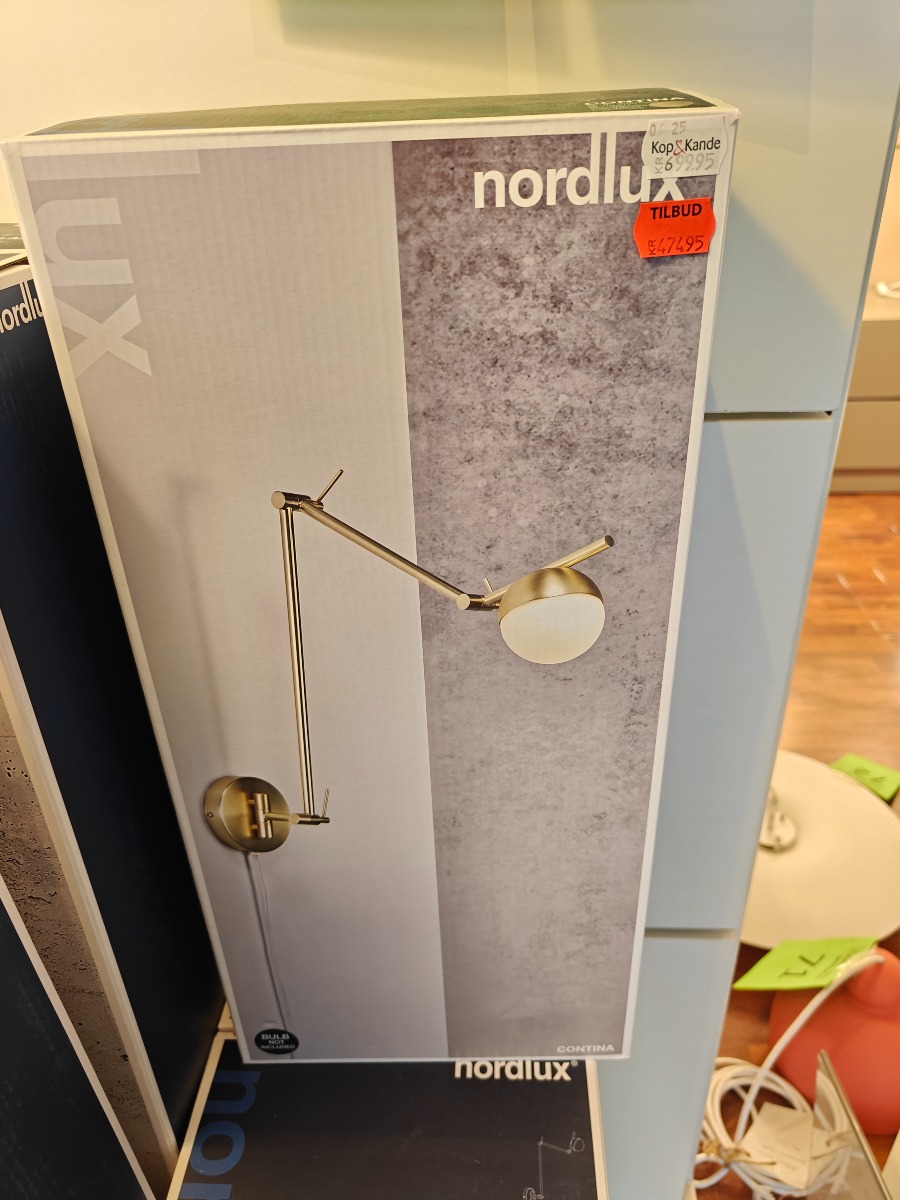 Nordlux Contina væglampe, messing