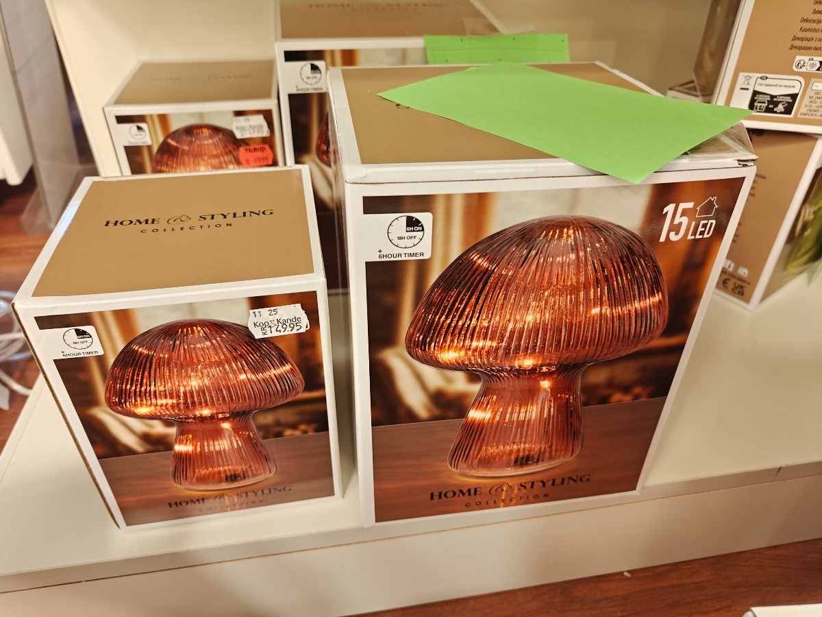 2 stk. Home Styling Collection svampelampe 