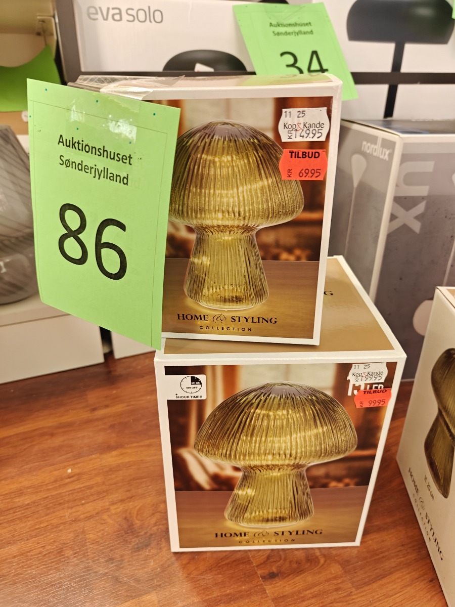 2 stk. Home Styling Collection svampelampe