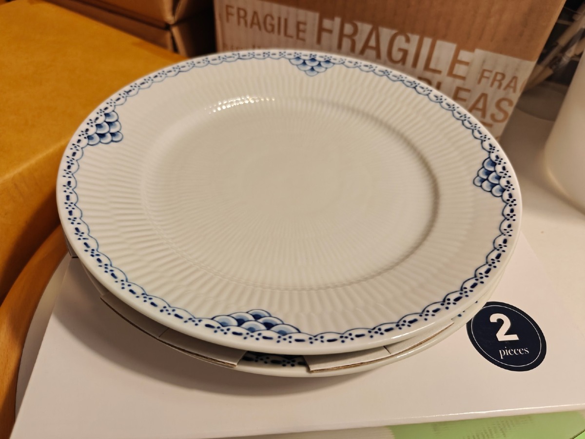 Royal Copenhagen,  Prinsesse tallerkener 22 cm, 2 stk