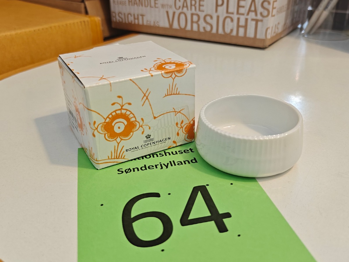 Royal Copenhagen,hvid Elements skål, 7 cl