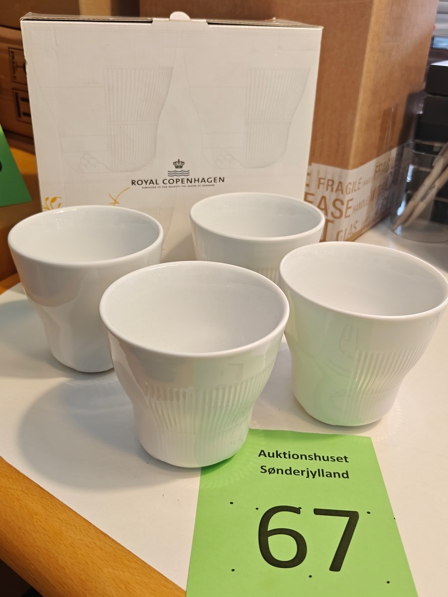 Royal Copenhagen, hvid Elements termokopper, 35 cl, 4 stk/pk